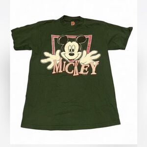 Vintage Disney Mickey Mouse T-Shirt - Dark Green